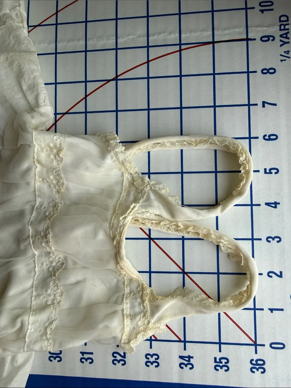 Vintage Child/Doll Slip Petticoat Heirloom Sewing Fabric White Sheer Ruffles